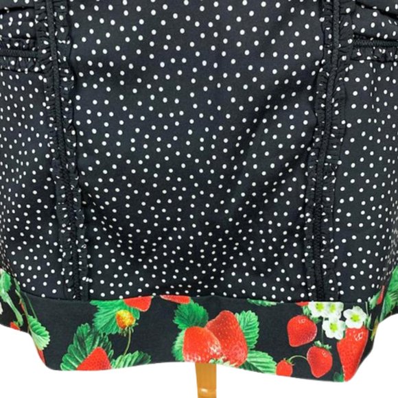 Fleur du Mal Silk Polka Dot Mini Skirt Love Bound Strawberry Print 4 New - Picture 4 of 16